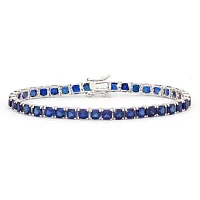 Lab Created Sapphire Sterling Silver Inch Tennis Bracelet