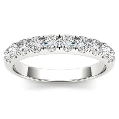 Womens 2.5MM 3/4 CT. T.W. Natural White Diamond 14K Gold Wedding Band