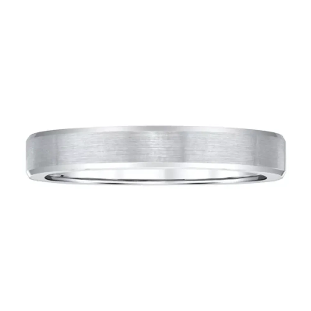 Men's 4.0mm Comfort-Fit Wedding Band in Sterling Silver