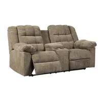 Signature Design by Ashley® Workhorse Reclining Loveseat with Console