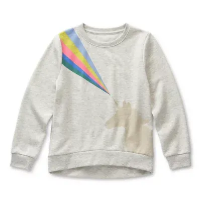 Thereabouts Little & Big Girls Crew Neck Long Sleeve Fleece Sweatshirt