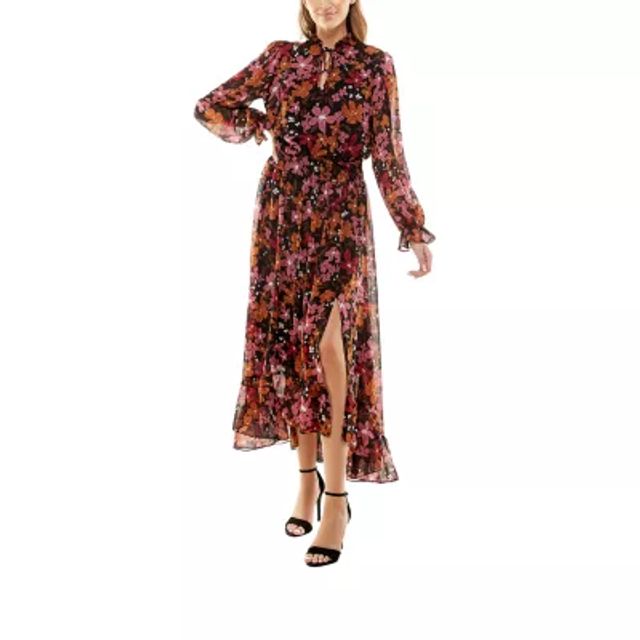 Premier Amour Long Sleeve Floral Maxi Dress | Plaza Las Americas