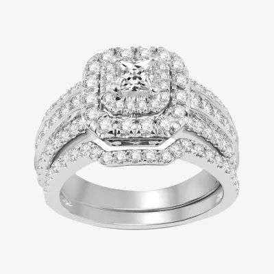 2 CT.T.W. Natural Diamond Bridal Set