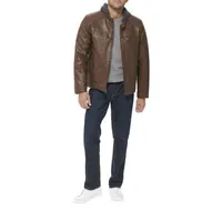 Levi's Mens Faux Leather Hooded Racer Jacket