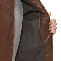 Levi's Mens Faux Leather Hooded Racer Jacket