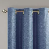 Sunsmart Leighton Energy Saving 100% Blackout Grommet Top Set of 2 Curtain Panel
