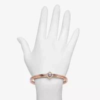 Bijoux Bar Delicates Rose Tone Glass Diamond Stretch Bracelet