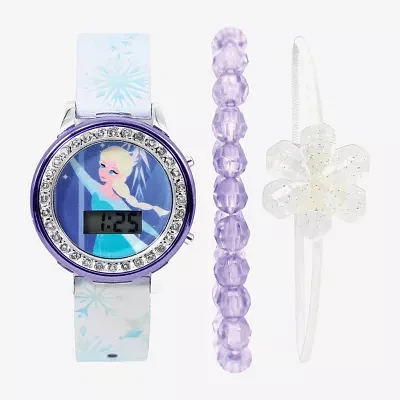 Disney Collection Frozen Girls Clear Strap Watch Fzn40070jc