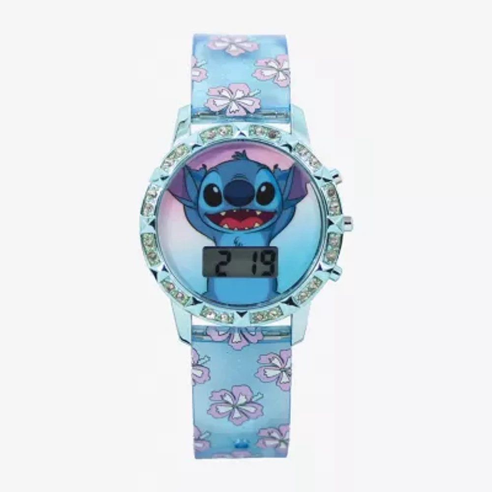 Disney Collection Lilo & Stitch Boys Blue Strap Watch Las4157jc