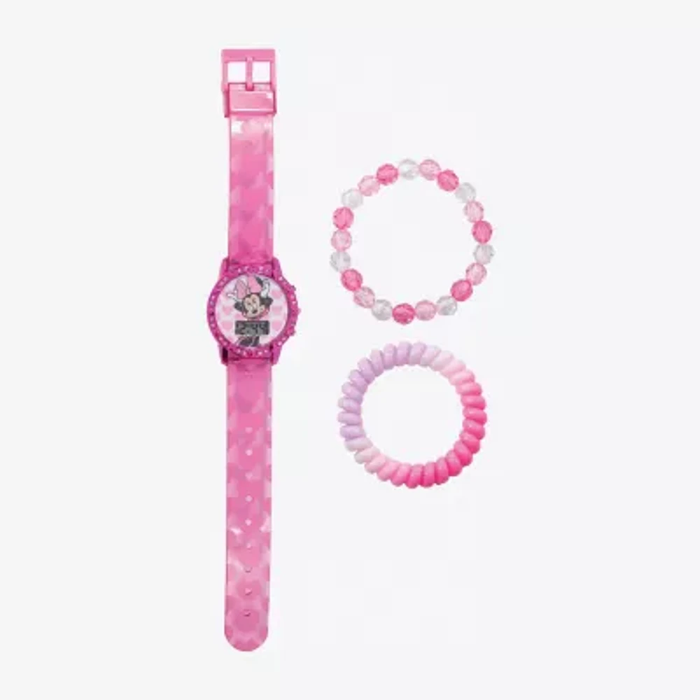 Disney Collection Minnie Mouse Girls Pink Strap Watch Mn40146jc