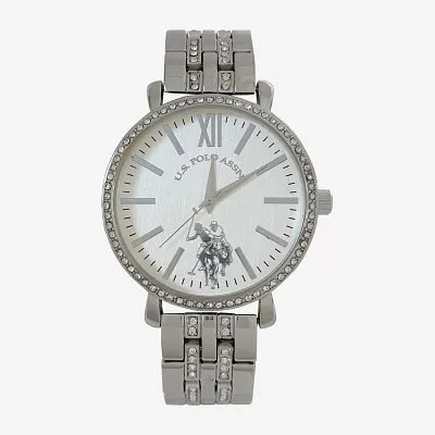 U.S. Polo Assn. Womens Silver Tone Bracelet Watch Usc40289jc