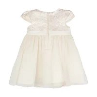 Rare Editions Baby Girls Short Sleeve Cap A-Line Dress