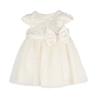 Rare Editions Baby Girls Short Sleeve Cap A-Line Dress