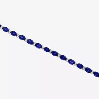 Effy  1/2 CT. T.W. Lab Created Blue Sapphire Sterling Silver 7 Inch Tennis Bracelet