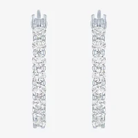 Yes, Please! Lab Created White Sapphire Sterling Silver 22mm Hoop Earrings