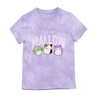 Little Girls Crew Neck Short Sleeve Squishmallows Graphic T-Shirt