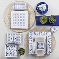 Porland Blue Passion Collection 12-pc. Porcelain Dinnerware Set