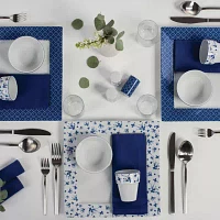 Porland Blue Passion Collection 12-pc. Porcelain Dinnerware Set