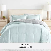 Casual Comfort Reversible Microfiber 7-pc. Down Alternative Complete Bedding Set with Sheets