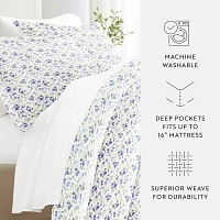 Casual Comfort Patterned Down Alternative Complete Bedding Set with Sheets