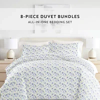 Casual Comfort Patterned Down Alternative Complete Bedding Set with Sheets