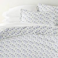 Casual Comfort Patterned Down Alternative Complete Bedding Set with Sheets