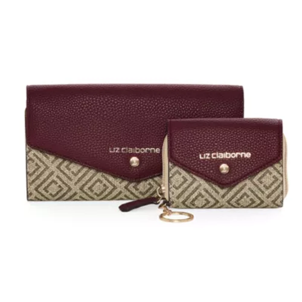 Liz Claiborne Zip Around 2-pc. Womens Envelope Wallet