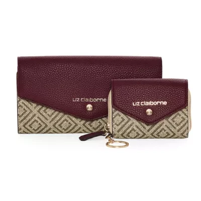 Liz Claiborne Zip Around 2-pc. Womens Envelope Wallet