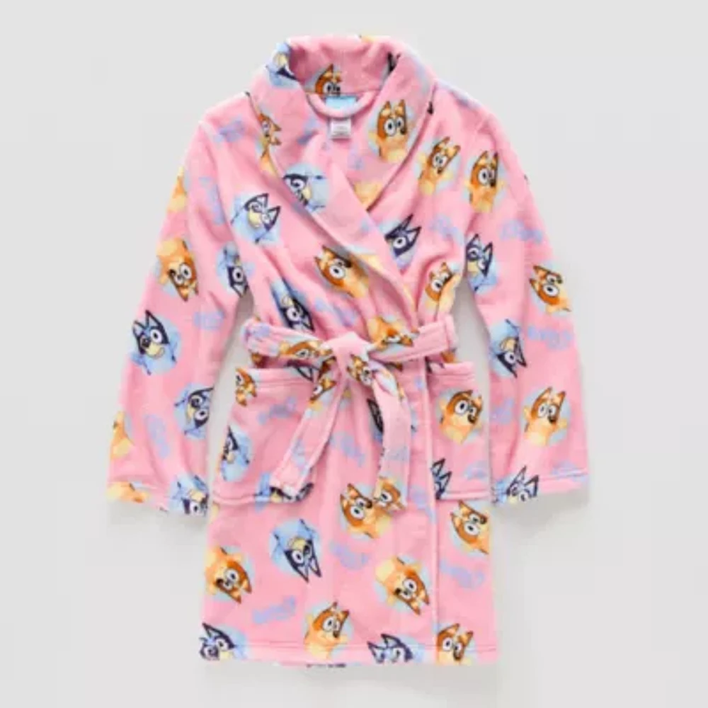 Little & Big Girls Mid Length Long Sleeve Bluey Robe