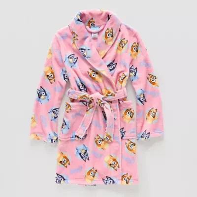 Little & Big Girls Mid Length Long Sleeve Bluey Robe