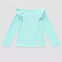 Okie Dokie Toddler & Little Girls Round Neck Long Sleeve T-Shirt