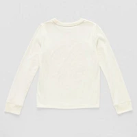 Thereabouts Little & Big Girls Holiday Round Neck Long Sleeve Graphic T-Shirt