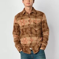 Frye and Co. Mens Regular Fit Long Sleeve Brushed Knit Flannel Shirt