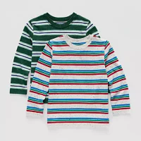 Okie Dokie Toddler & Little Boys 2-pc. Crew Neck Long Sleeve T-Shirt