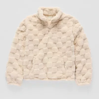 Thereabouts Little & Big Girls Faux Fur Lightweight Jacket