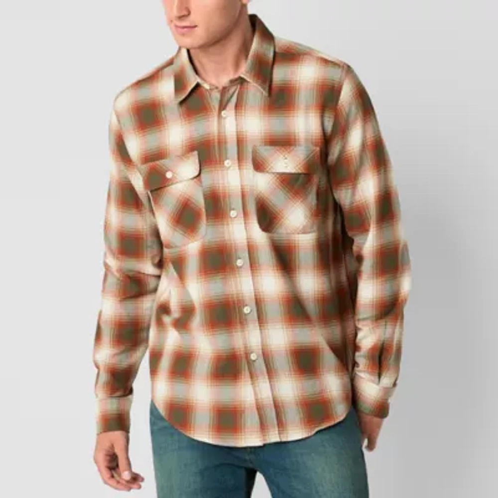 Frye and Co. Mens Regular Fit Long Sleeve Flannel Shirt