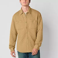 Frye and Co. Mens Regular Fit Long Sleeve Quilted Knit Flannel Shirt