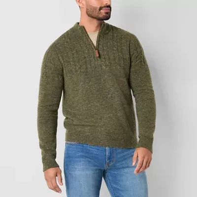 Frye and Co. Mens Mock Neck Long Sleeve Pullover Sweater