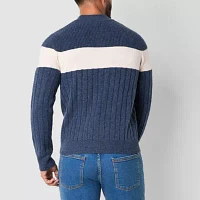 Frye and Co. Mens Mock Neck Long Sleeve Pullover Sweater