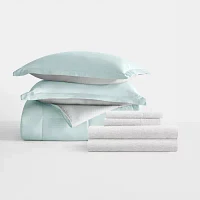 Casual Comfort Reversible Microfiber 7-pc. Down Alternative Complete Bedding Set with Sheets