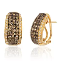 Le Vian® Grand Sample Sale™ Earrings featuring Chocolate Diamonds® Vanilla Diamonds® set in 14K Honey Gold