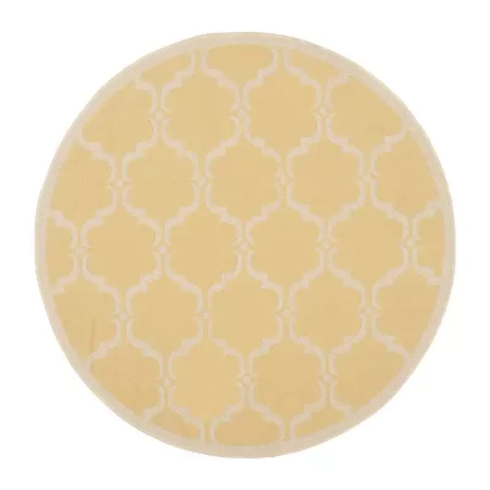 Safavieh Courtyard Collection Jobeth Geometric Indoor/Outdoor Round Area Rug