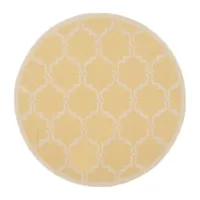 Safavieh Courtyard Collection Jobeth Geometric Indoor/Outdoor Round Area Rug