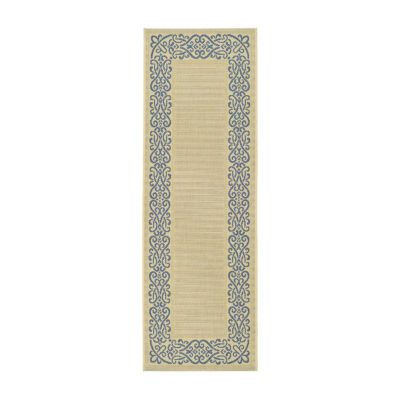 Safavieh Courtyard Collection Dara Oriental Indoor/Outdoor Runner Rug