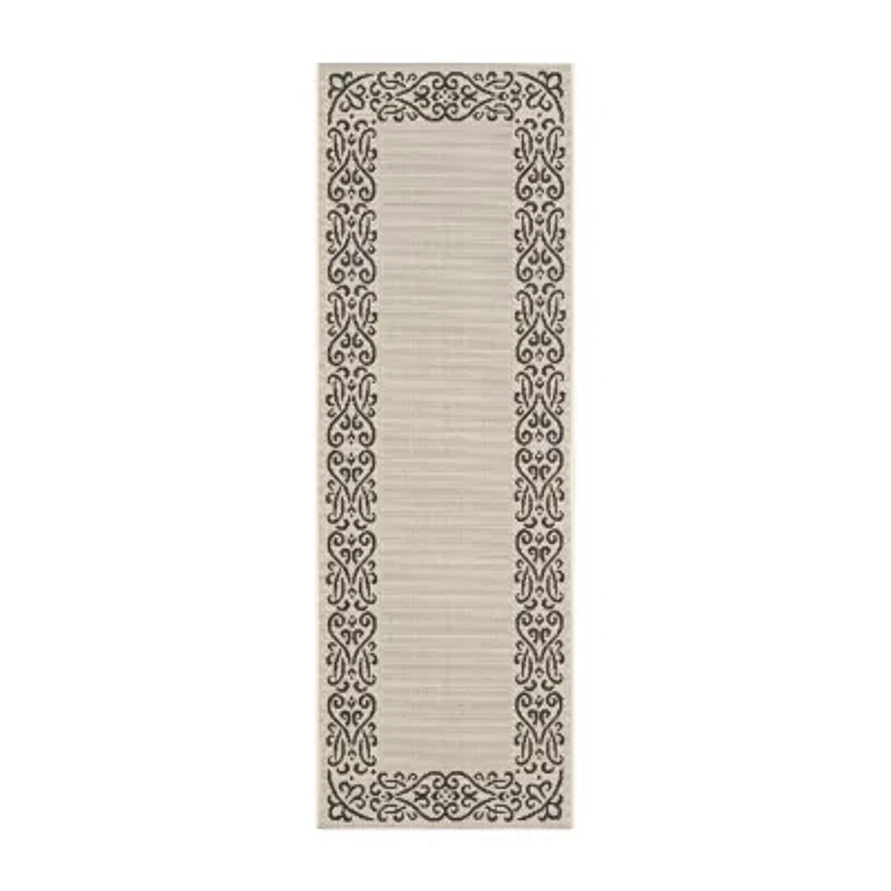 Safavieh Courtyard Collection Dara Oriental Indoor/Outdoor Runner Rug