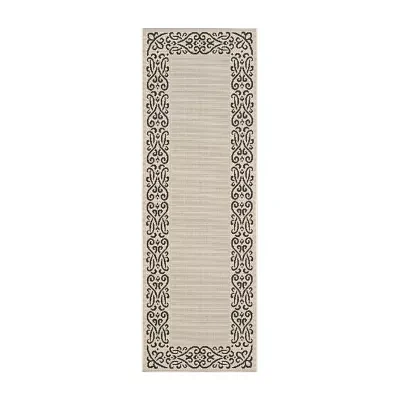 Safavieh Courtyard Collection Dara Oriental Indoor/Outdoor Runner Rug