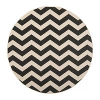 Safavieh Courtyard Collection Kalisha Geometric Indoor/Outdoor Round Area Rug