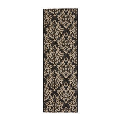 Safavieh Courtyard Collection Domhnall Floral Indoor/Outdoor Runner Rug