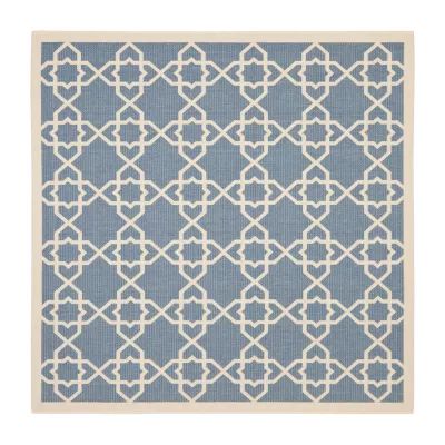 Safavieh Courtyard Collection Nicol Geometric Indoor/Outdoor Square Area Rug