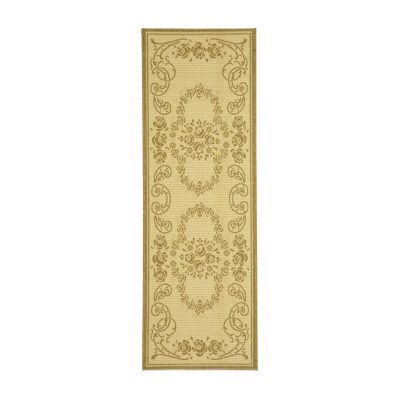 Safavieh Courtyard Collection Kalya Floral Indoor/Outdoor Runner Rug